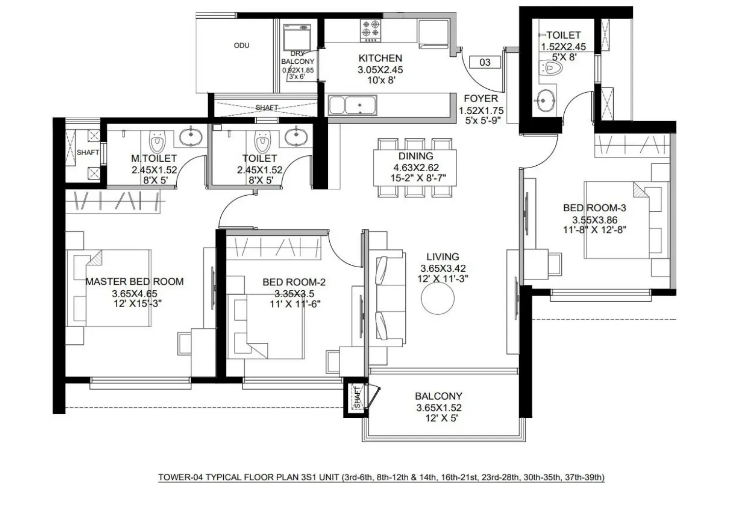 5 BHK-800  SqFt